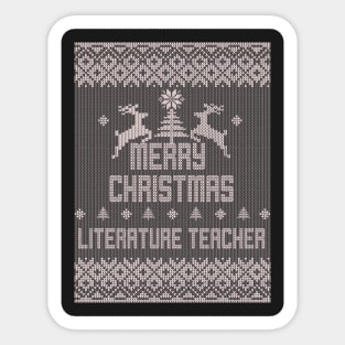 Merry Christmas LITERATURE TEACHER Sticker